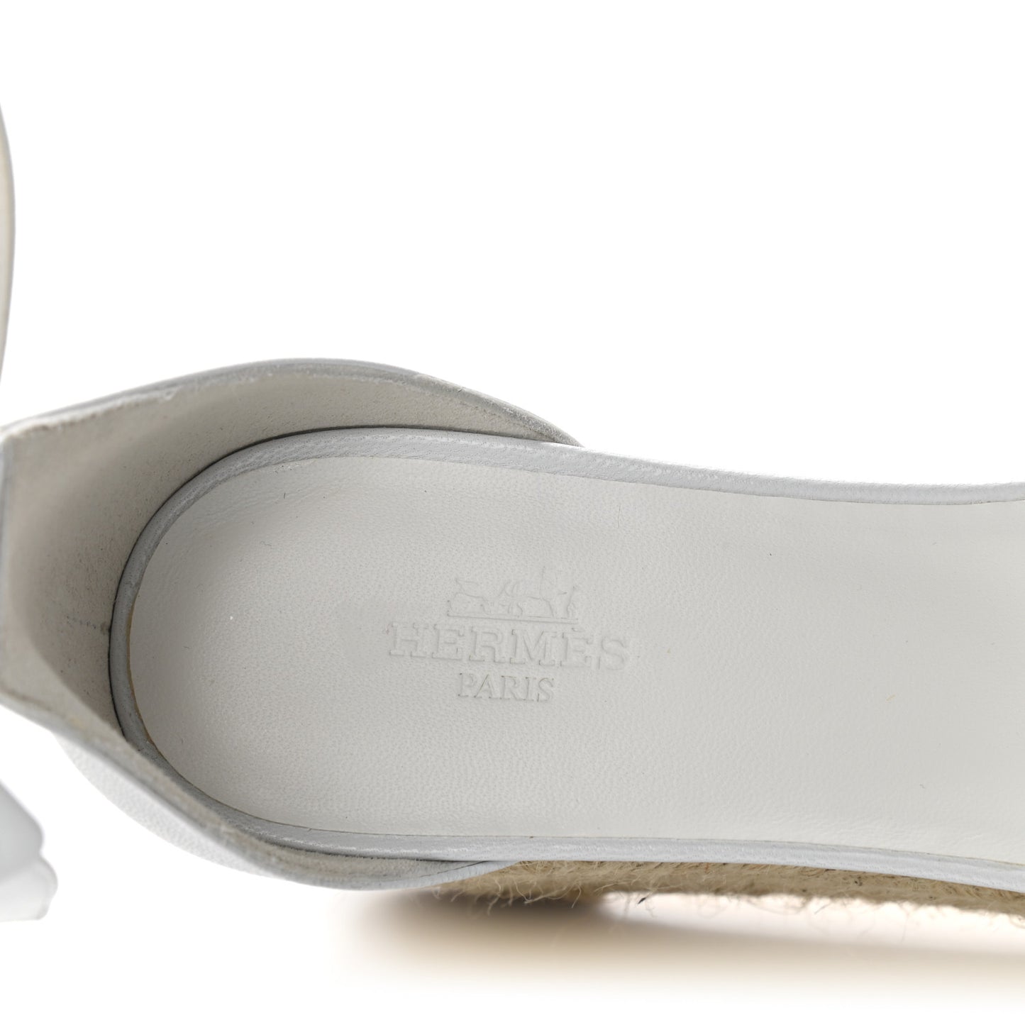 Goatskin Doll 60 Espadrille Wedge Sandals 38 White