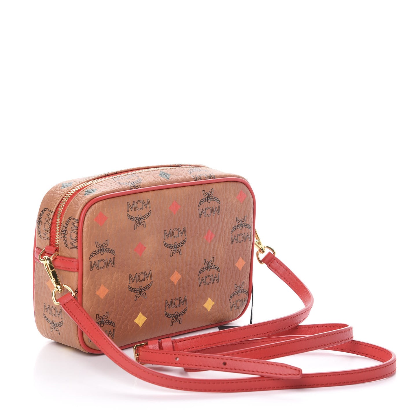 Skyoptic Visetos Spectrum Diamond Camera Bag Cognac Red