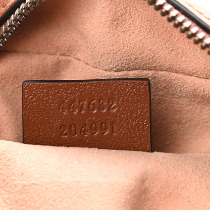 Gucci Glazed Calfskin Matelasse Diagonal Small GG Marmont Chain Shoulder Bag Cuir 7 of 13