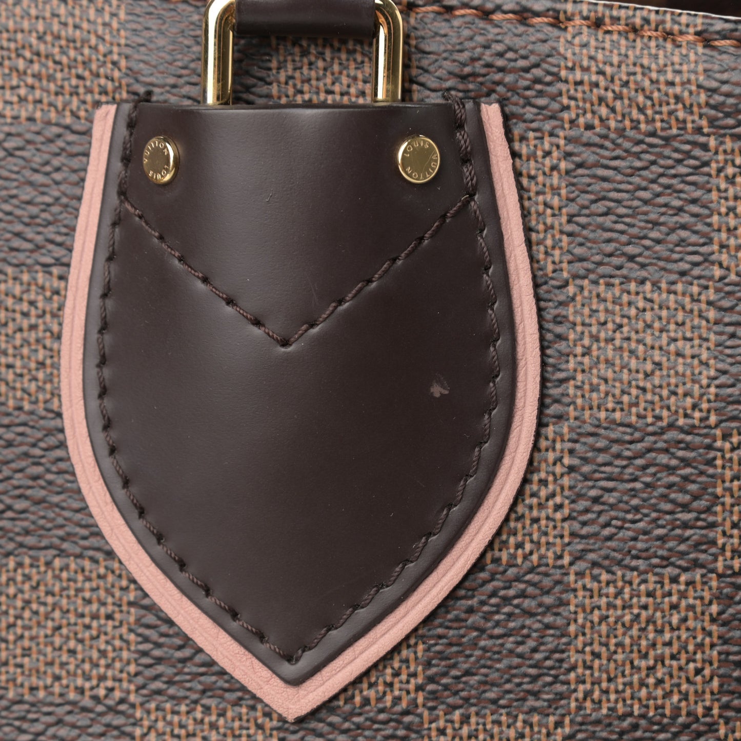 Cuir Taurillon Damier Ebene Normandy Magnolia