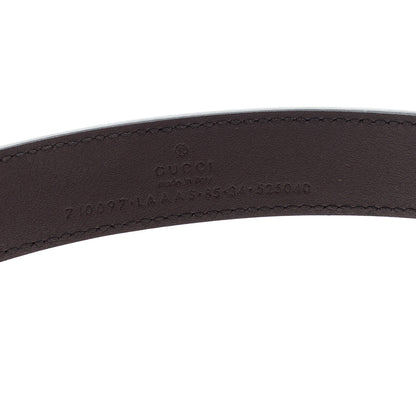 Gucci Calfskin Embossed Tejus Painted Double G 25mm Belt 85 34 Rock Salmon 4 of 6