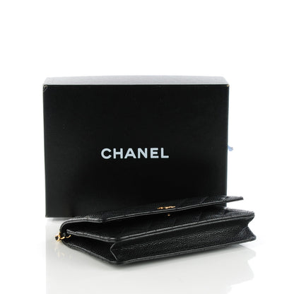 Chanel Caviar Quilted Wallet On Chain WOC Black 4 of 8