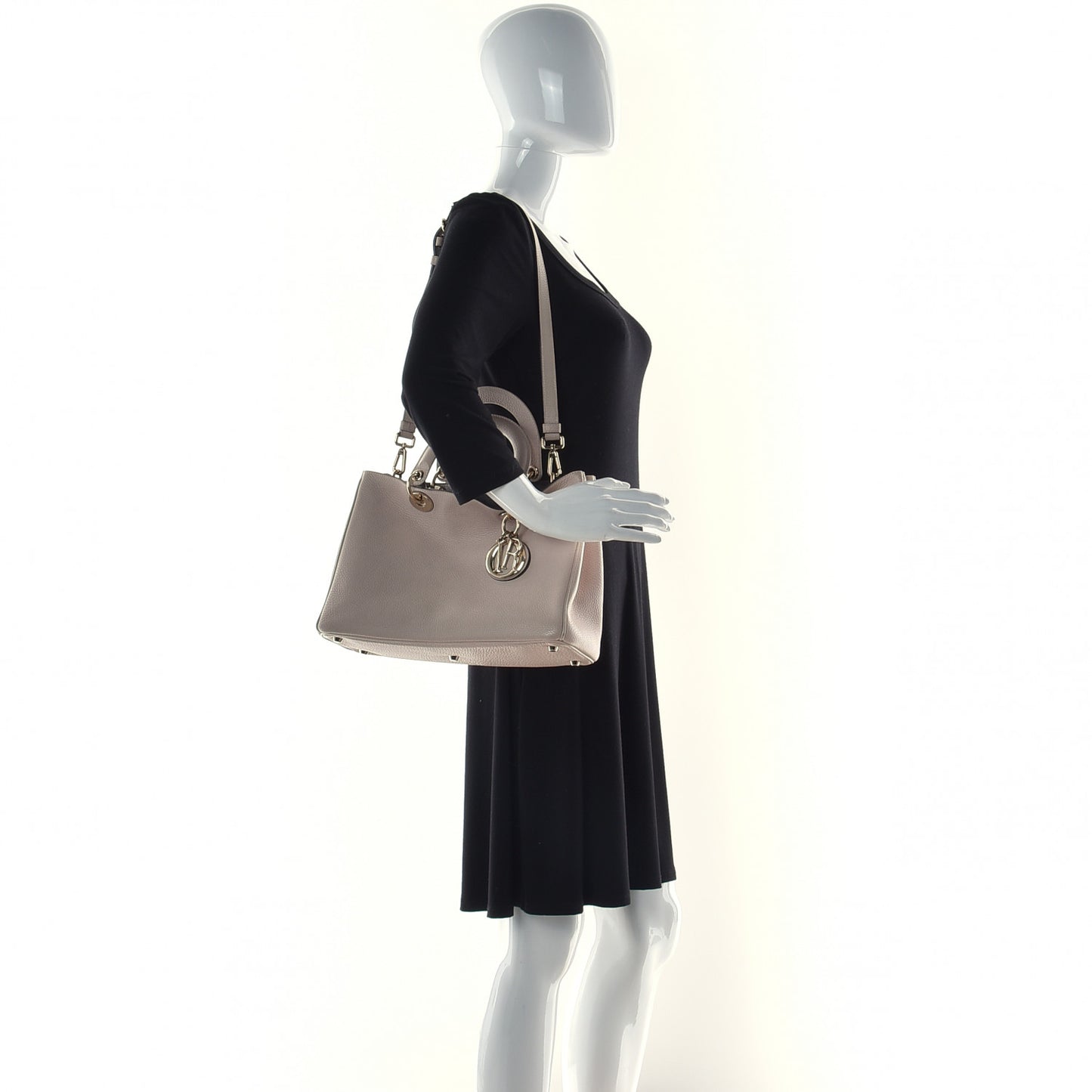 Bullcalf Medium Diorissimo Tote Rose Poudre