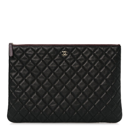 Chanel Caviar Quilted Large Cosmetic Case Black 1 of 8