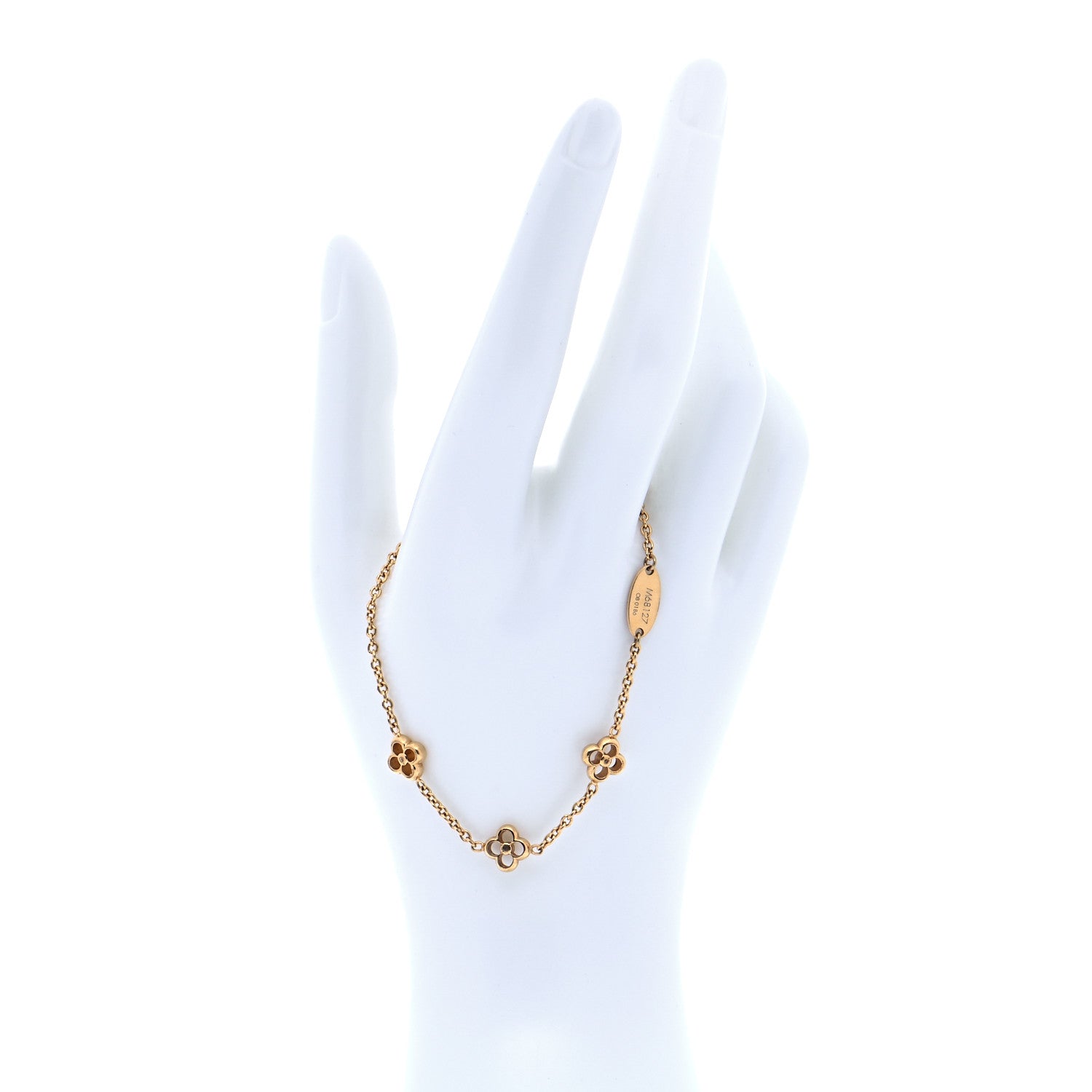 Louis Vuitton Brass Flower Full Bracelet Gold 2 of 6