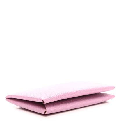 Hermes Chevre Mysore Calvi Card Case Mauve Sylvestre 4 of 8