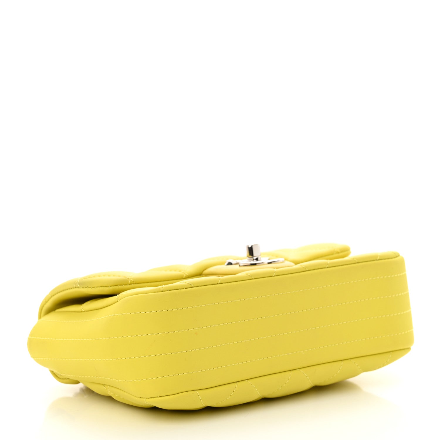 Chanel Rubber Quilted Lambskin Mini Square Coco Rain Flap Yellow 5 of 14