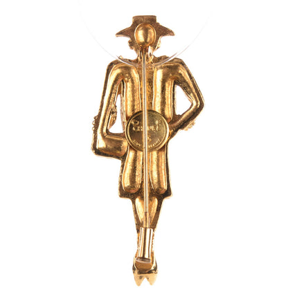 Chanel Coco Figurine Pin Brooch Gold 3 of 6