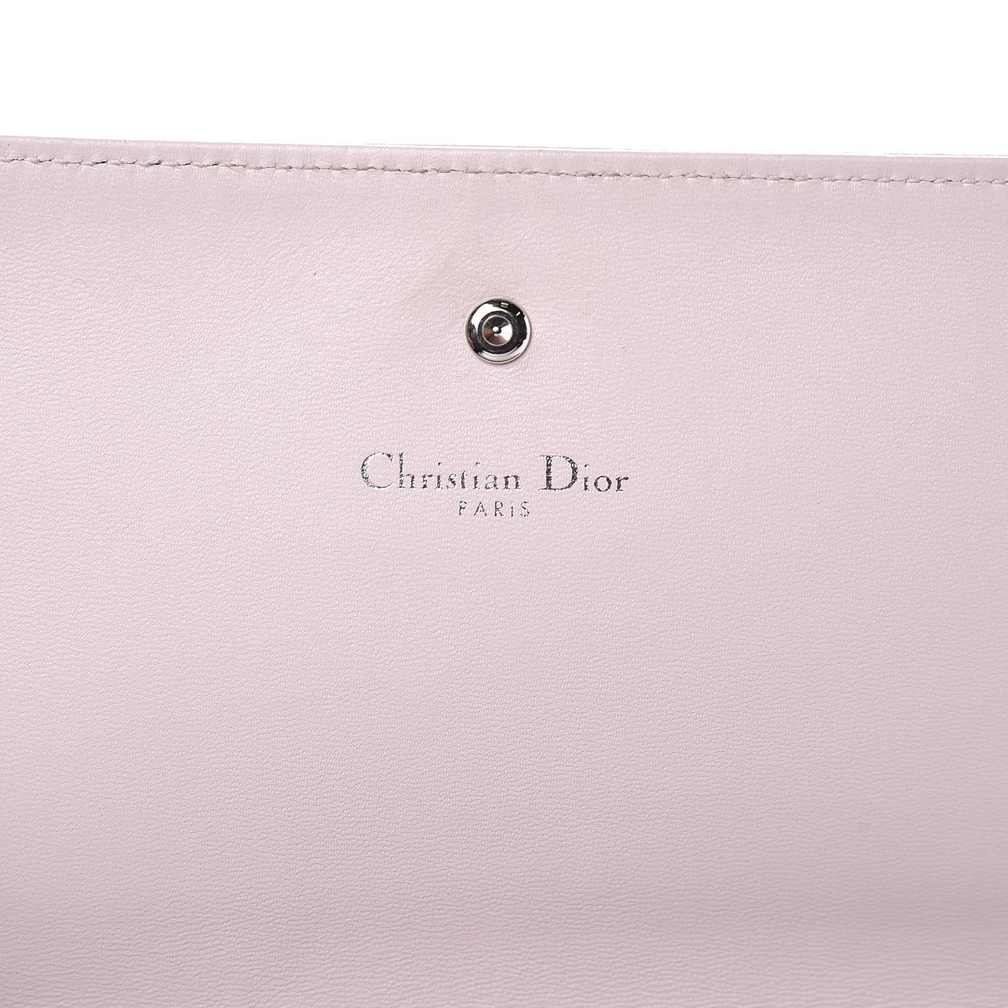 Grained Calfskin Diorama Croisiere Chain Wallet Pink