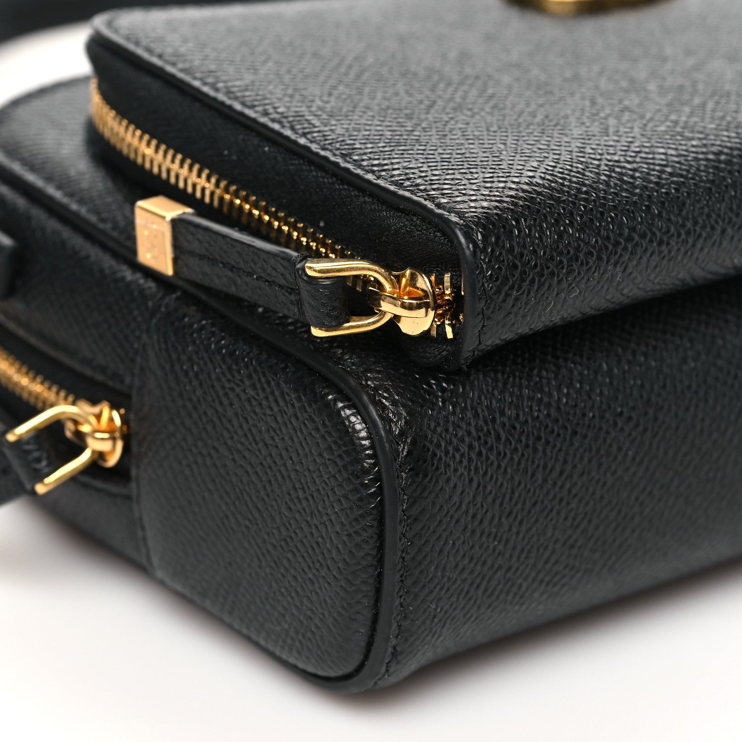 Christian Dior Grained Calfskin Caro Double Pouch Black 9 of 9