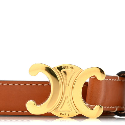 Celine Box Calfskin Medium 25mm Triomphe Belt 75 30 Tan 7 of 7
