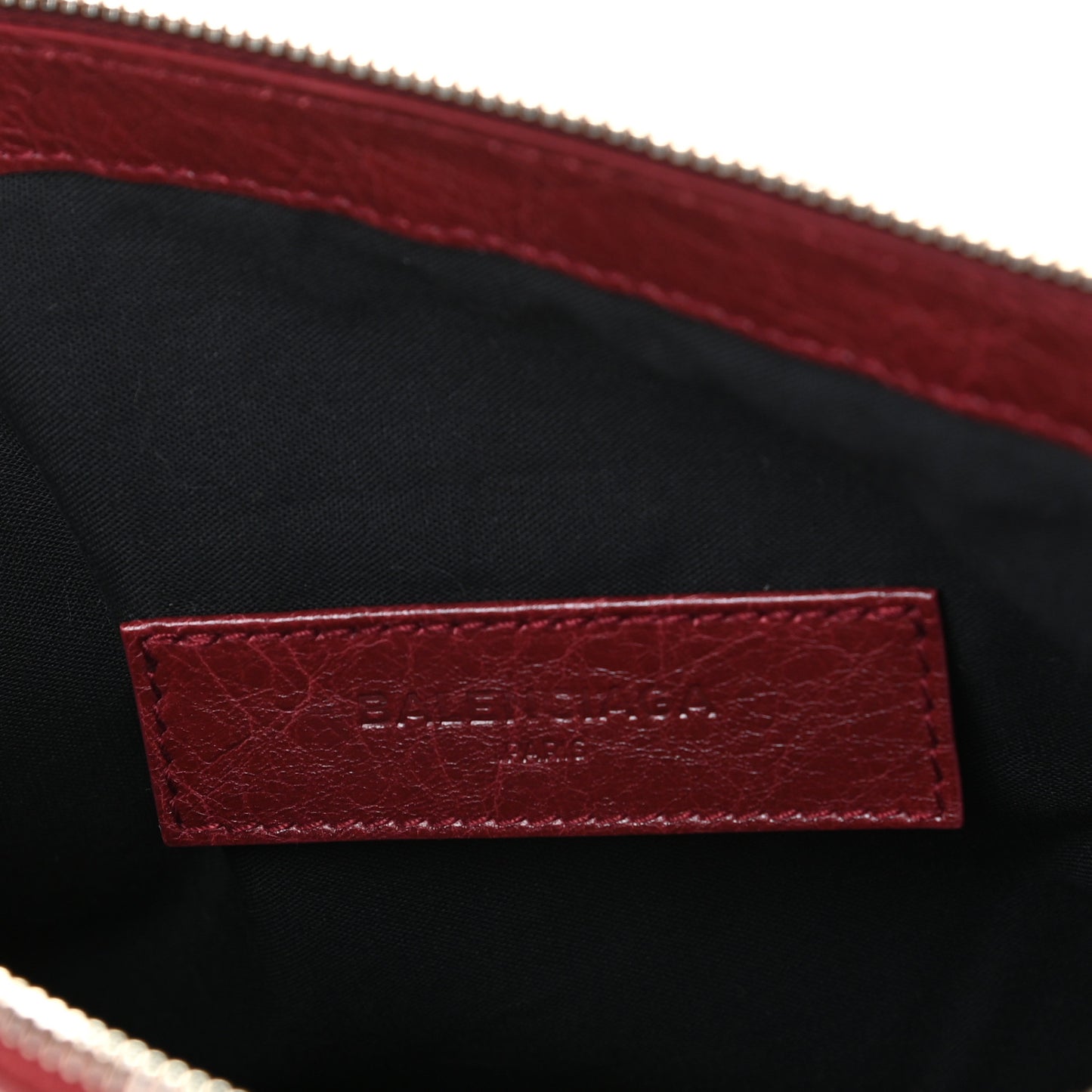 Agneau Arena Classic Hardware Medium Clip Rouge Grenat