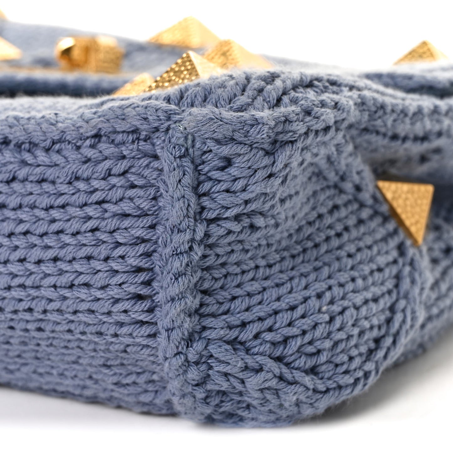 Knit Medium Roman Stud Shoulder Bag Niagara