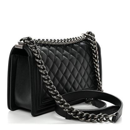 Chanel Caviar Quilted Medium Boy Flap Black 3 of 12