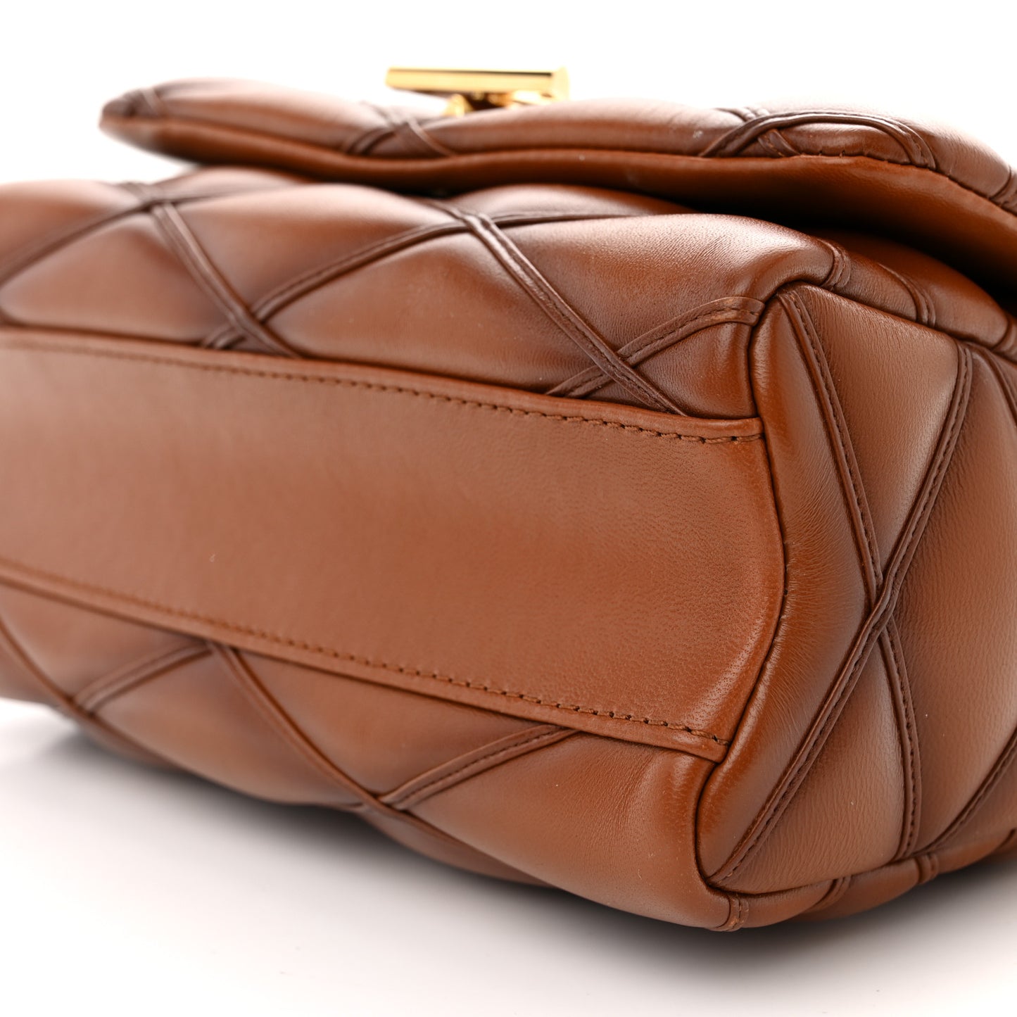 Lambskin Malletage Top Handle GO-14 MM Tan