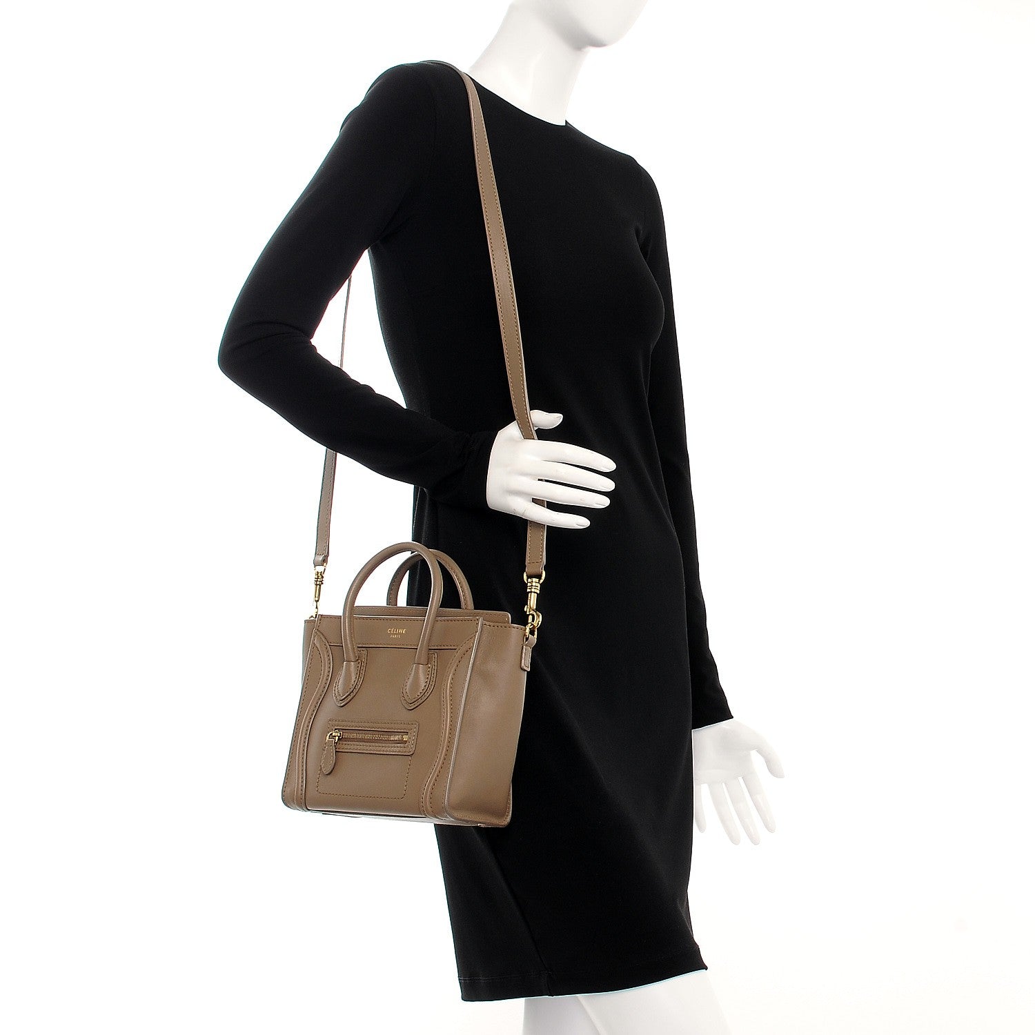 Celine Smooth Calfskin Nano Luggage Camel 2 of 8