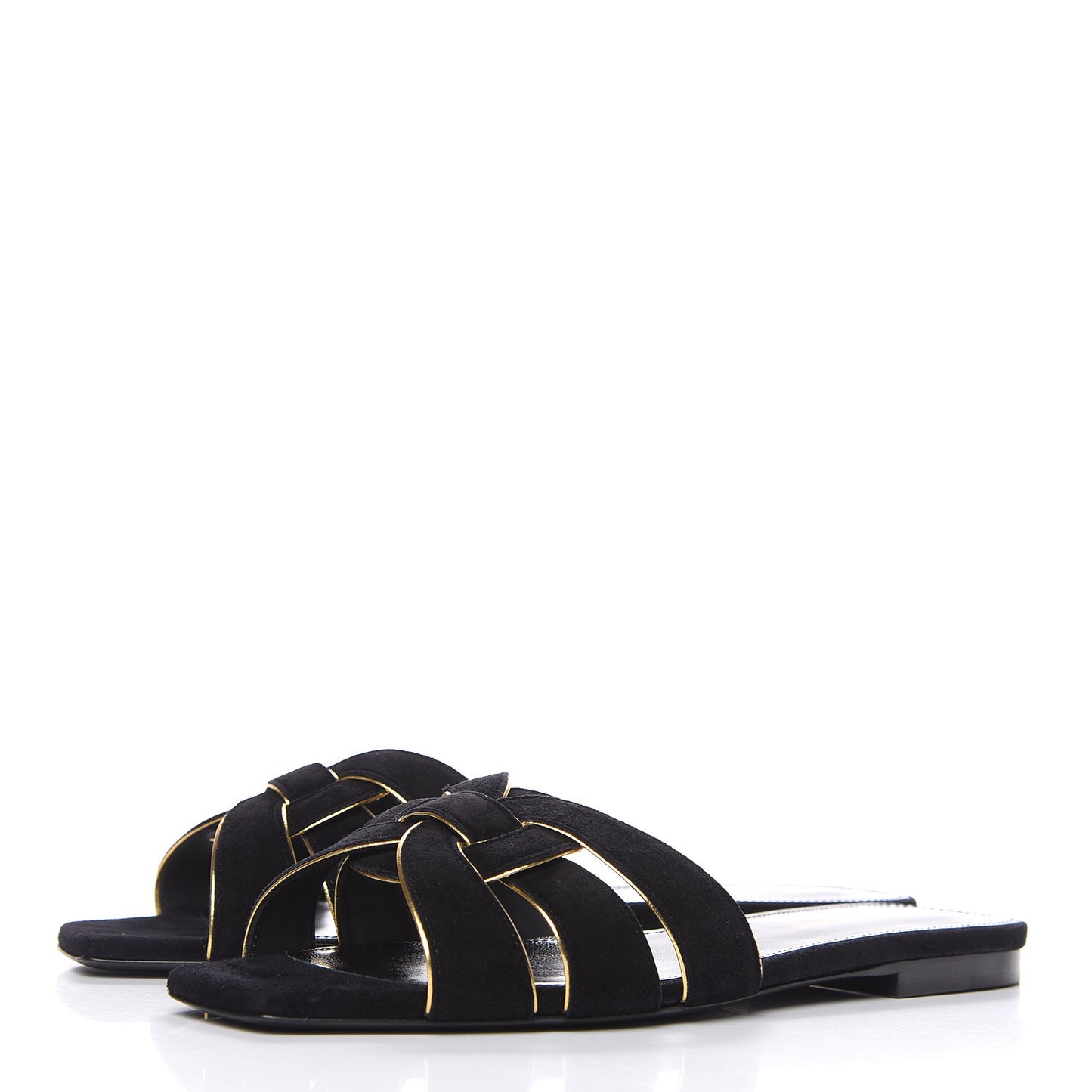 Suede Tribute 05 Slide Sandals 37 Black