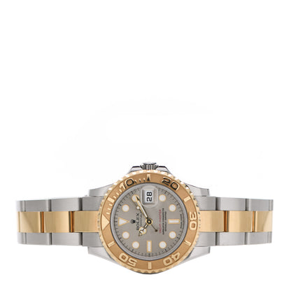 Rolex Stainless Steel 18K Yellow Gold 29mm Oyster Perpetual Date Yacht-Master Watch Silver 169623 2 of 4