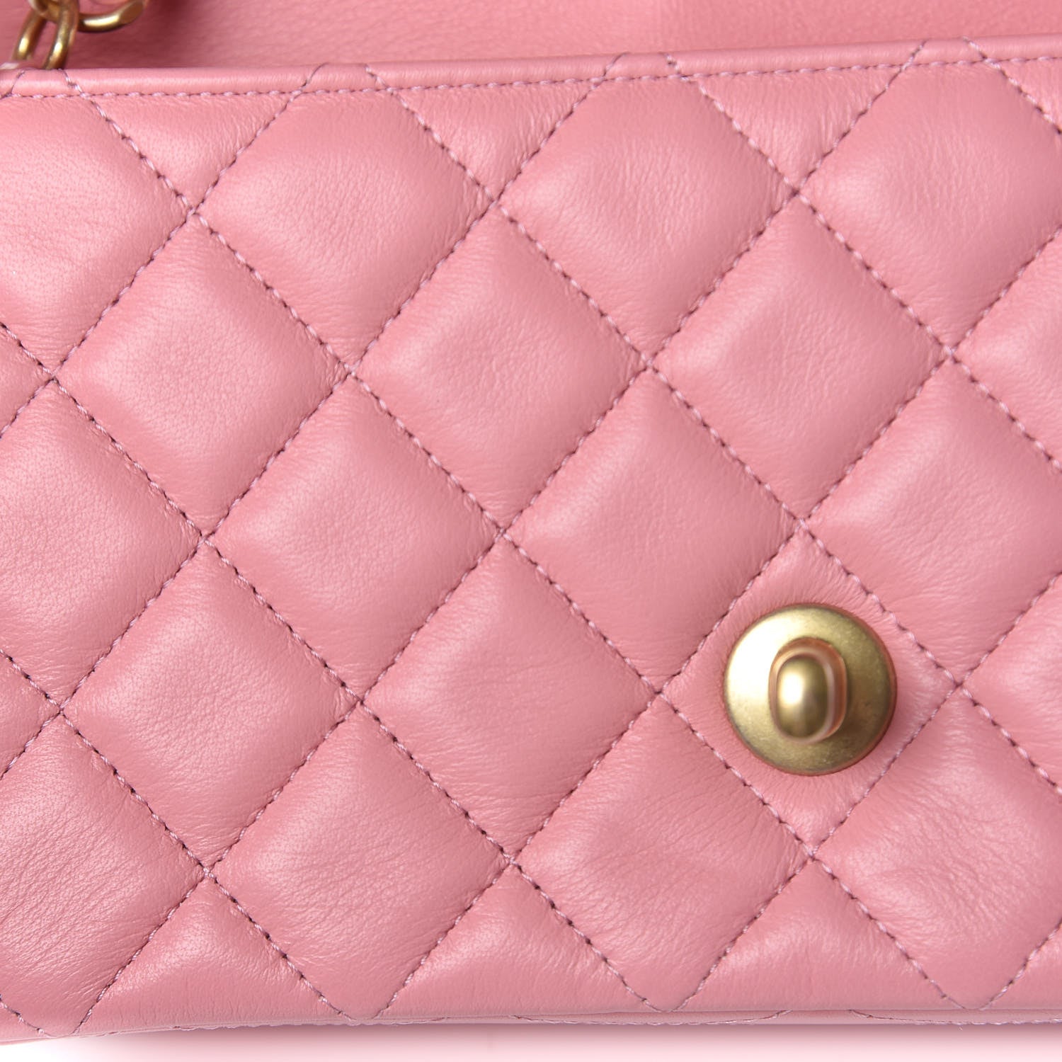 Chanel Lambskin Quilted Mini Rectangular Flap Pink 10 of 12