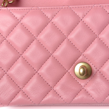 Chanel Lambskin Quilted Mini Rectangular Flap Pink 10 of 12