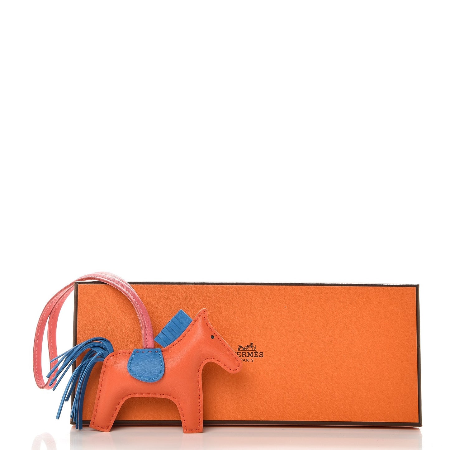 Milo Lambskin Grigri Rodeo Horse Bag Charm PM Orange Poppy Bleu Zanzibar Rose Azalee