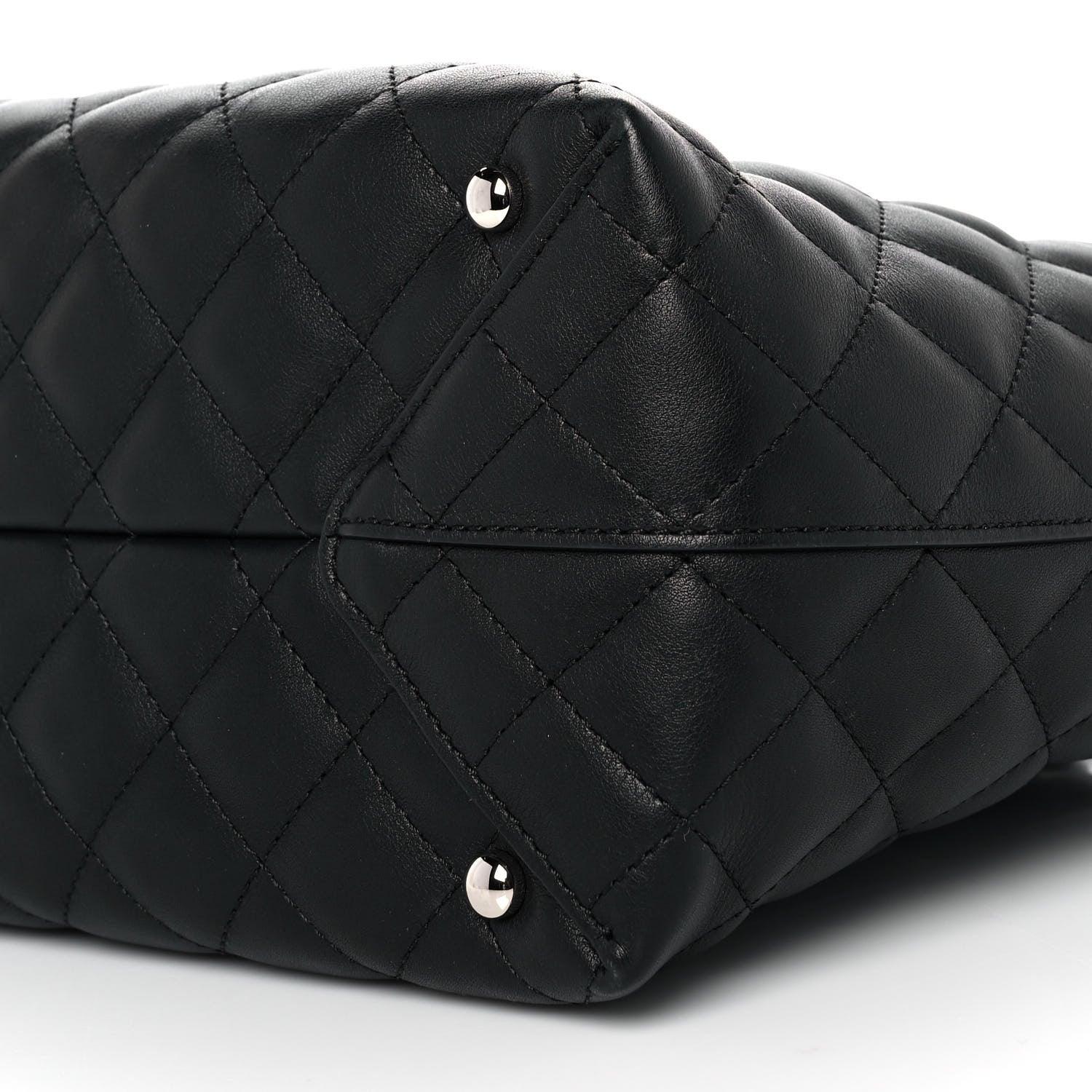 Chanel Calfskin Quilted Large Easy Shopping Tote Black 8 of 8