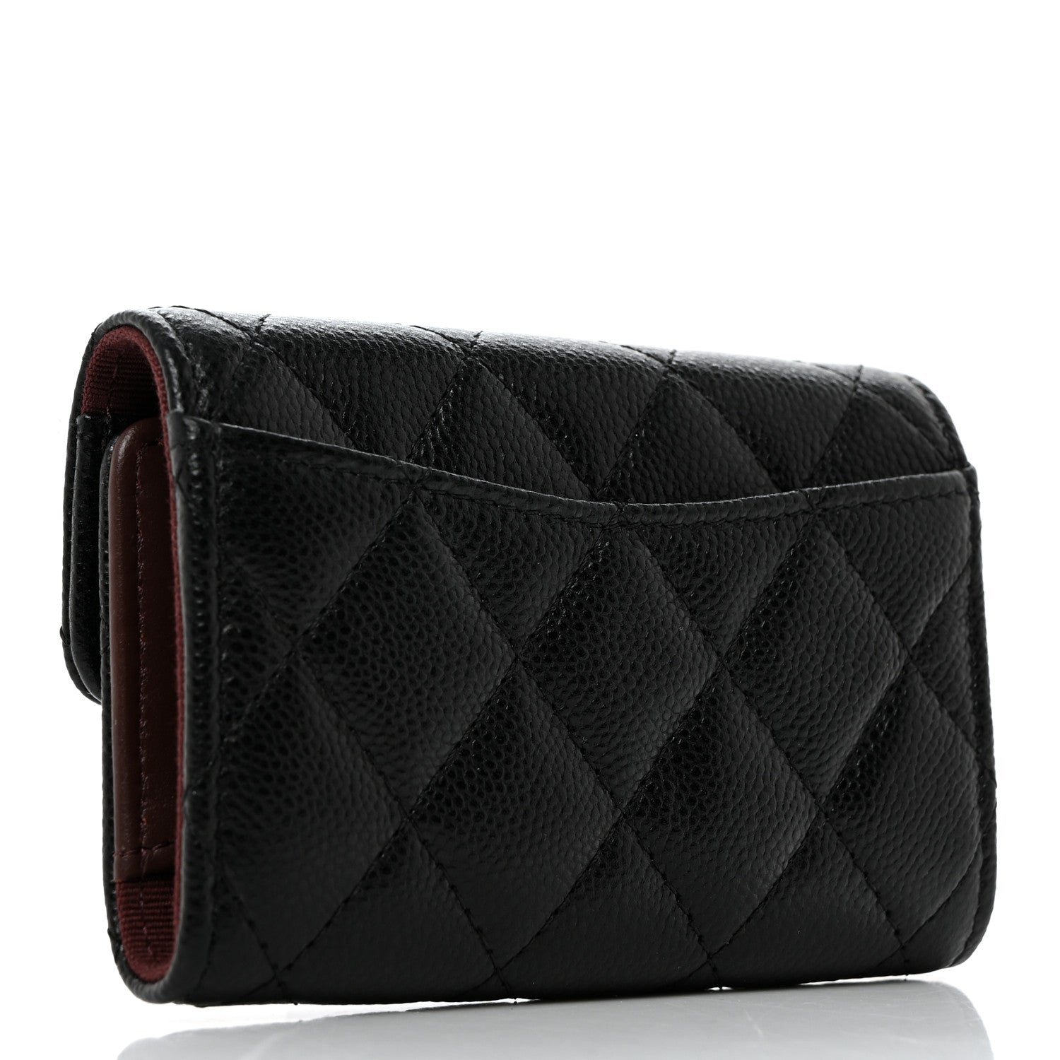 Chanel Caviar Quilted Classic 4 Key Holder Wallet Black 3 of 9