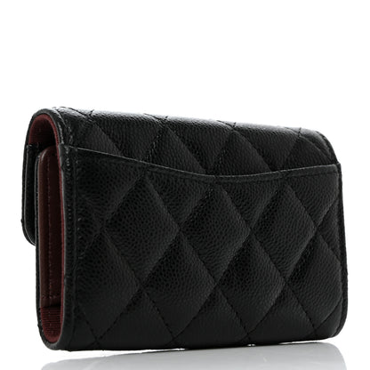 Chanel Caviar Quilted Classic 4 Key Holder Wallet Black 3 of 9