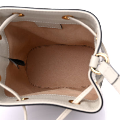 Gucci GG Supreme Monogram Textured Calfskin Web Mini Ophidia Bucket Bag Beige Ebony Mystic White 5 of 9
