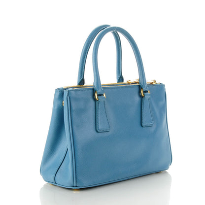 Prada Saffiano Galleria Mini Double Zip Tote Aviazione 3 of 8