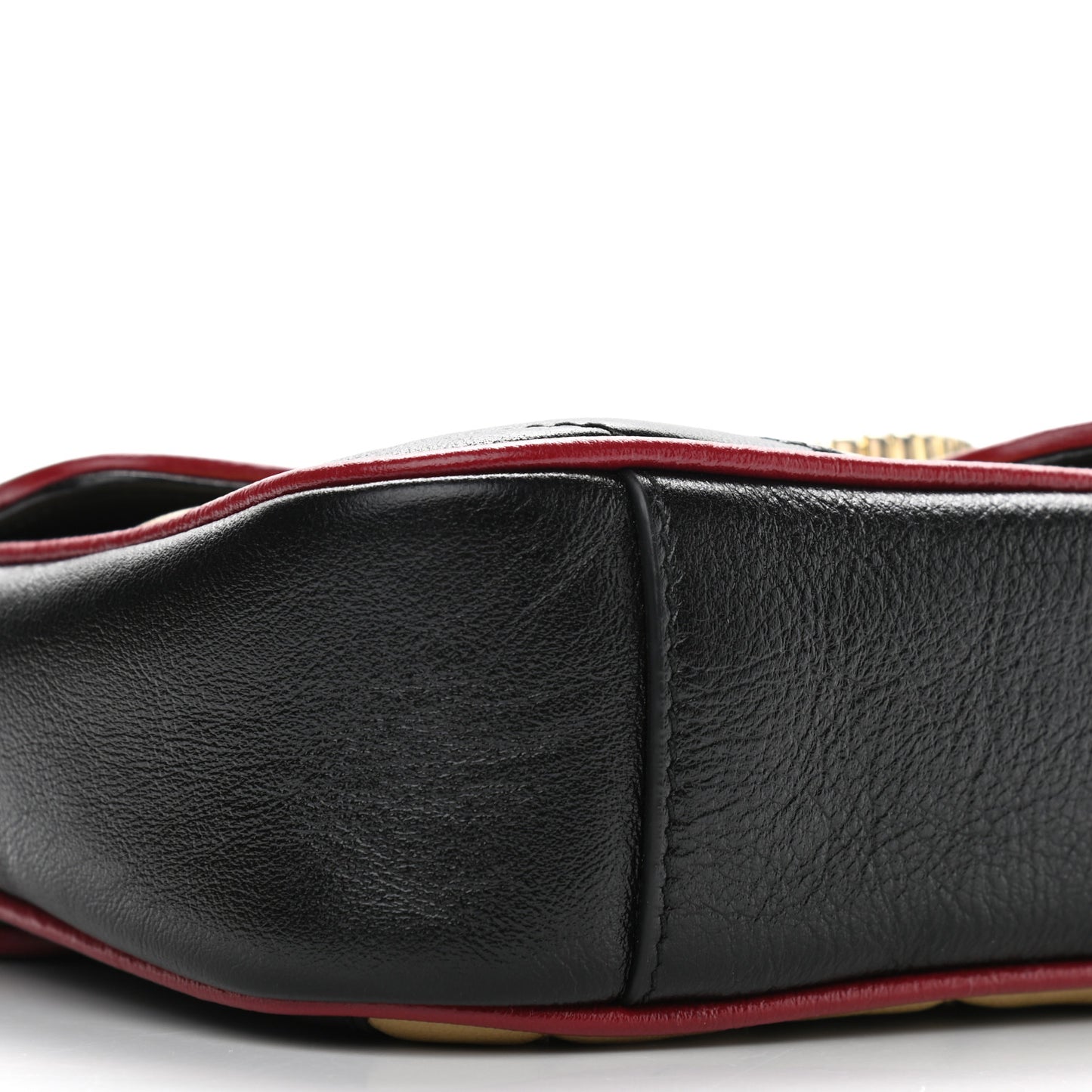 Azalea Calfskin Matelasse Diagonal Patchwork Mini Torchon GG Marmont Shoulder Bag Black Beige Romantic Cerise