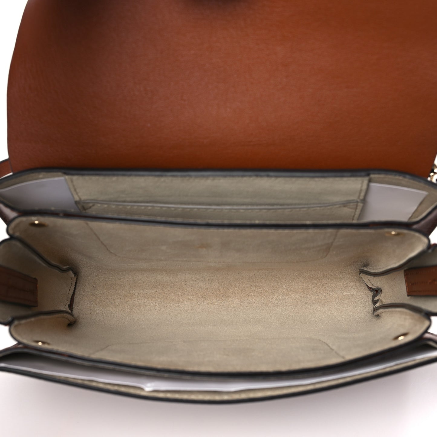 Suede Calfskin Small Faye Shoulder Bag Tobacco