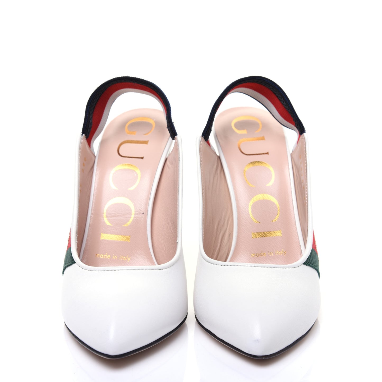 Malaga Kid Web Sylvie High Heel Slingback Pumps 35 White