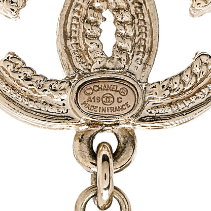 Chanel Pearl Caged CC Drop Earrings Gold 4 of 4