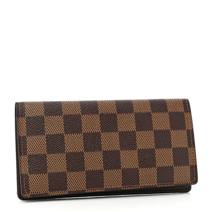 Louis Vuitton Damier Ebene Checkbook Cover Wallet 3 of 9
