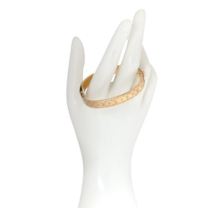 Louis Vuitton Brass Crystal Monogram Nanogram Strass Cuff S Gold 2 of 6