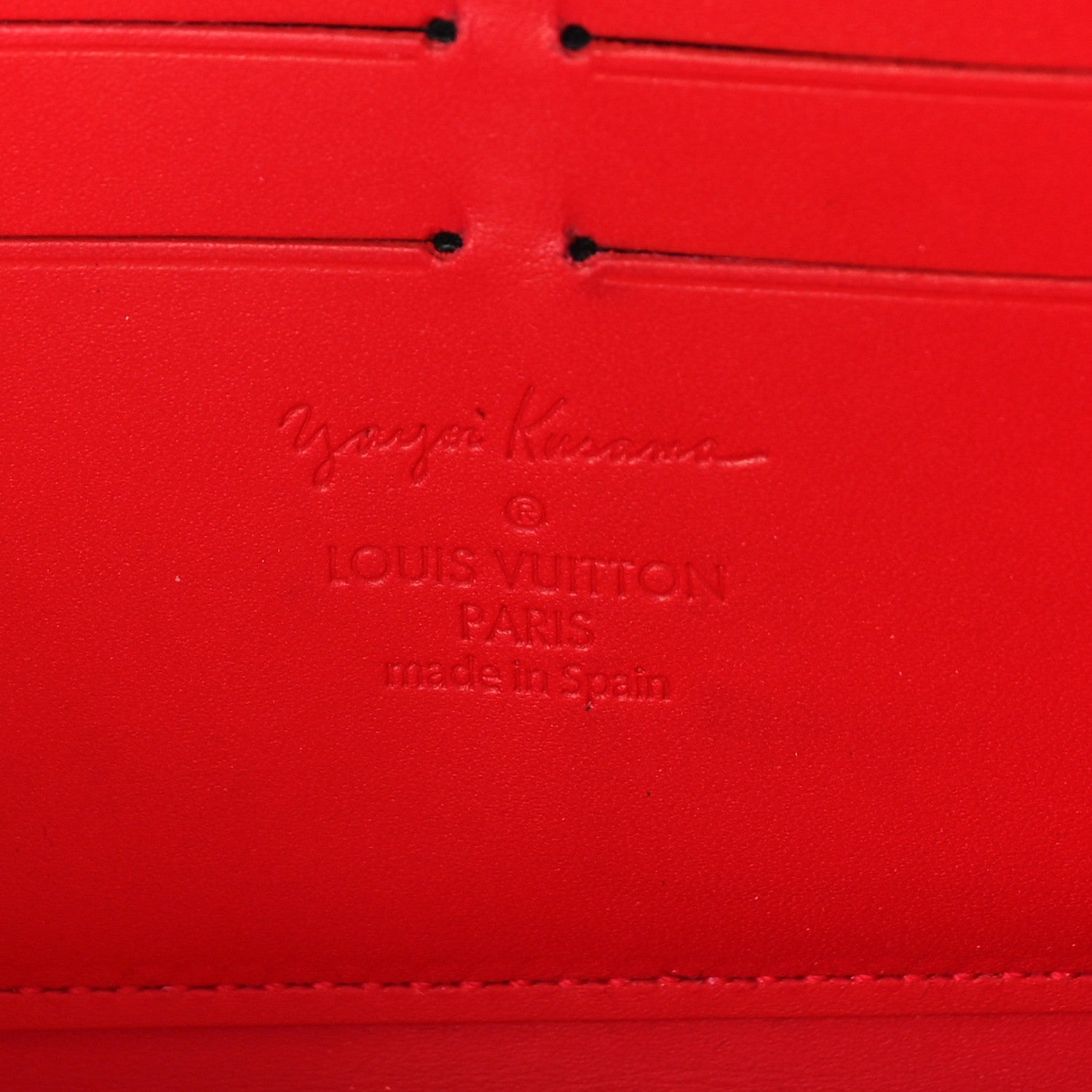 Louis Vuitton Vernis Kusama Infinity Dots Zippy Wallet Red 6 of 9