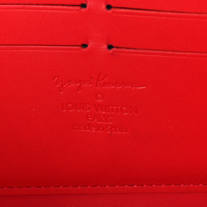 Louis Vuitton Vernis Kusama Infinity Dots Zippy Wallet Red 6 of 9