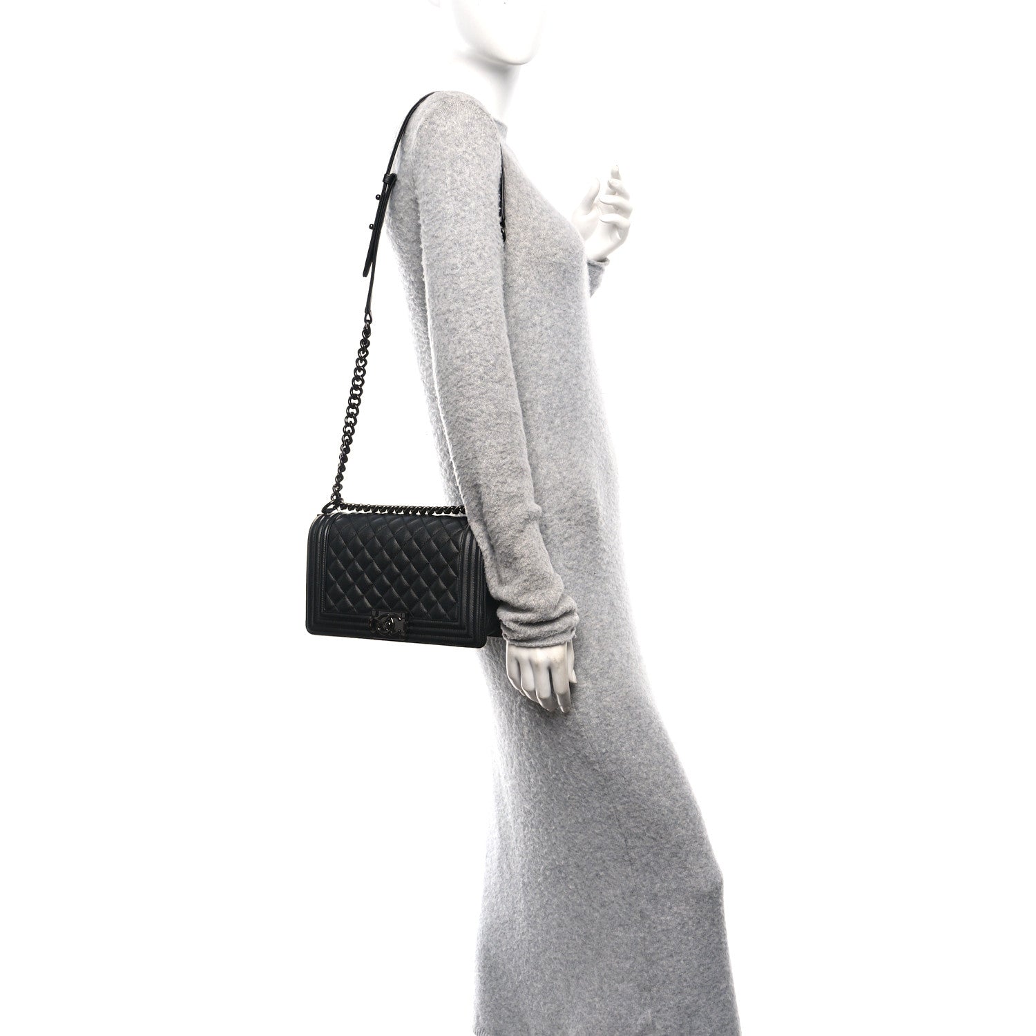 Chanel Caviar Quilted Medium Boy Flap So Black 2 of 10