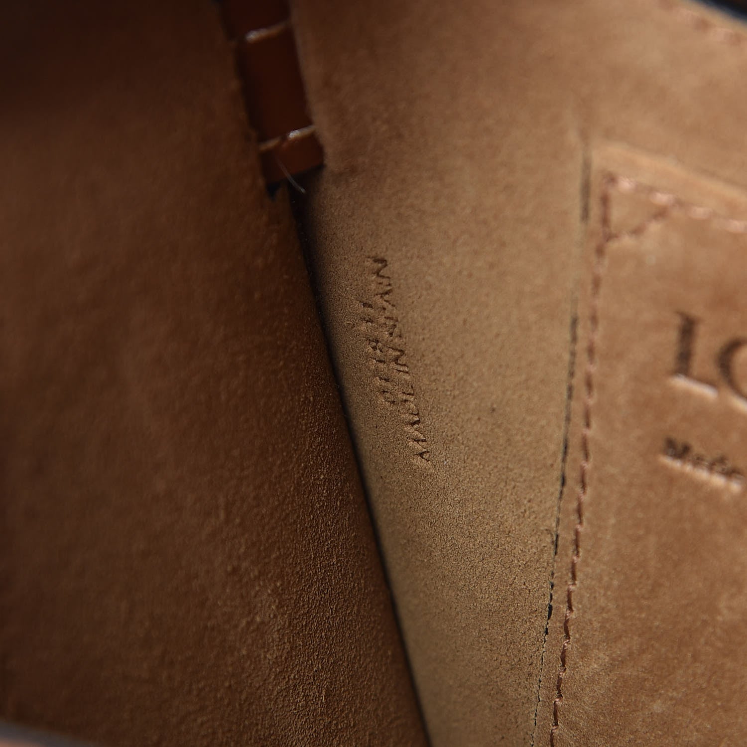 Loewe Grained Calfskin Small Gate Crossbody Bag Caramel Pecan 7 of 9