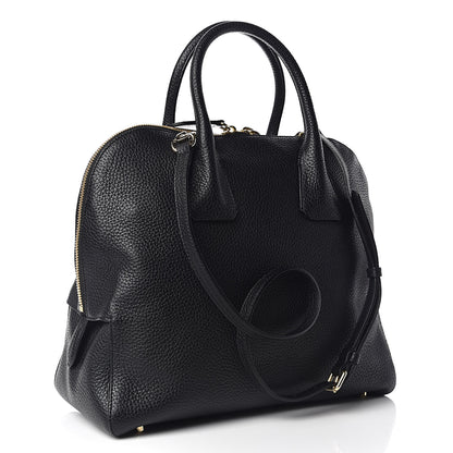 Burberry London Grainy Calfskin Medium Greenwood Bowling Bag Black 3 of 8