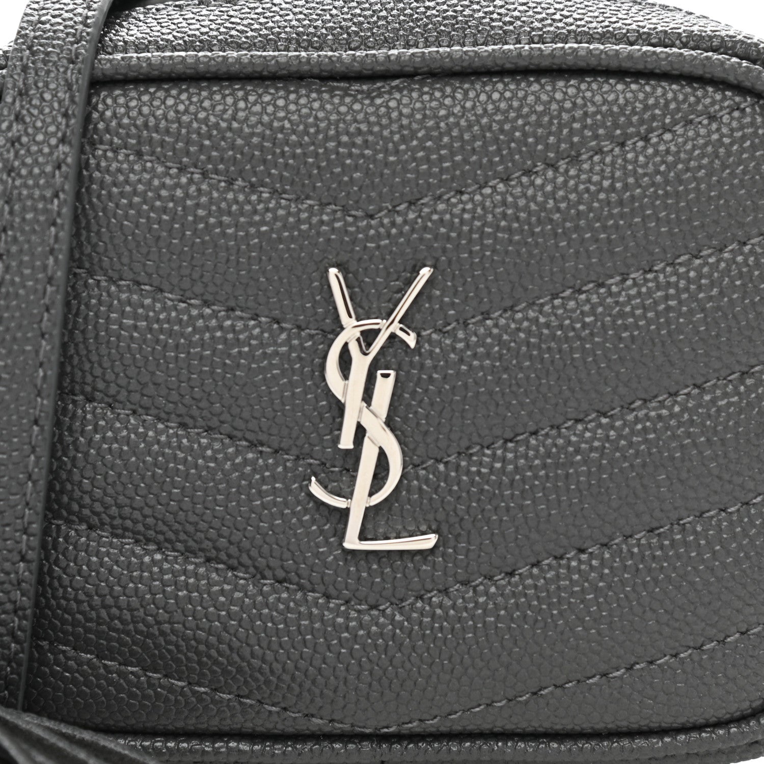 Saint Laurent Grain De Poudre Matelasse Monogram Baby Lou Camera Bag Dark Smog 7 of 10