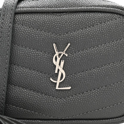Saint Laurent Grain De Poudre Matelasse Monogram Baby Lou Camera Bag Dark Smog 7 of 10