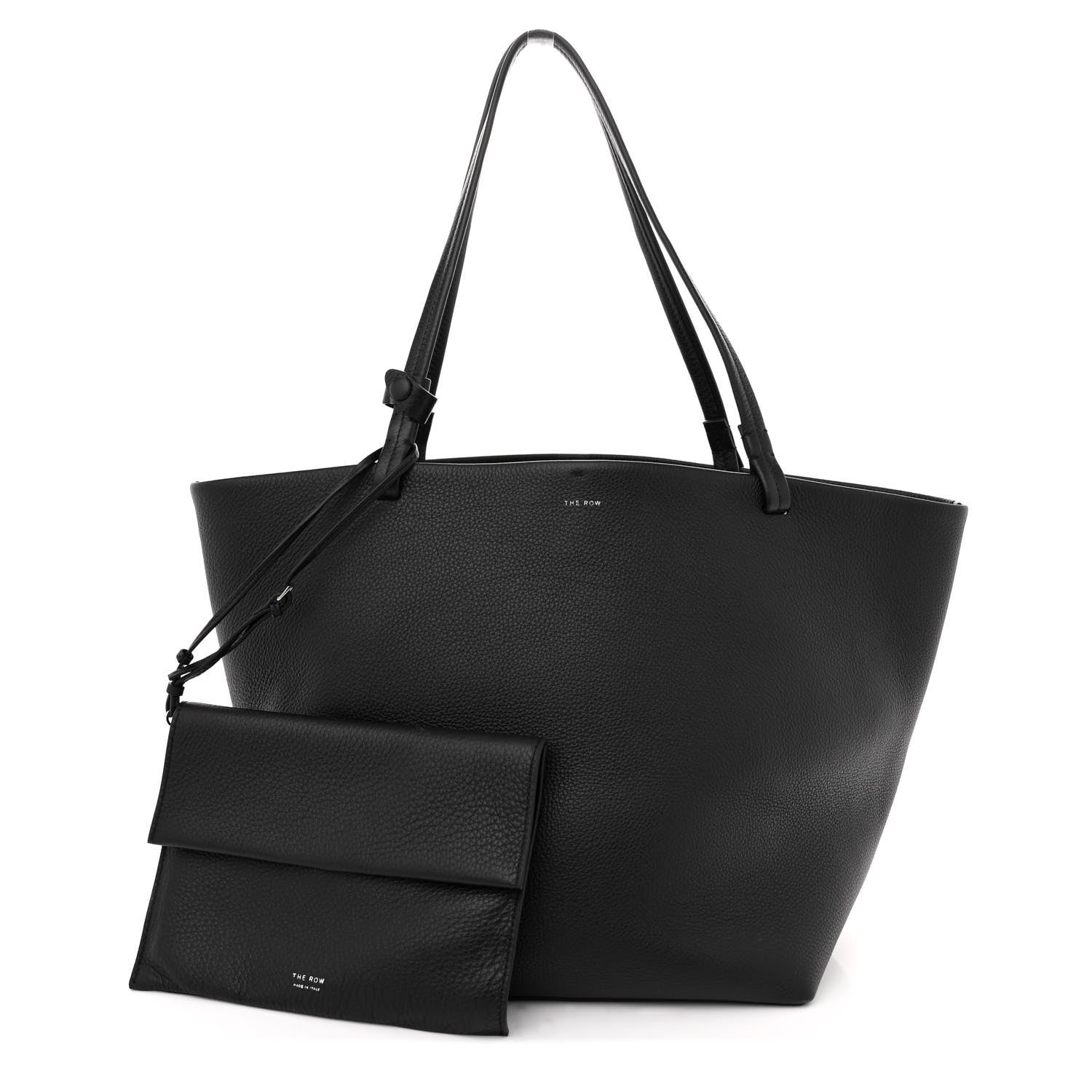 The Row Grained Calfskin Park Tote Three Black 3 of 13
