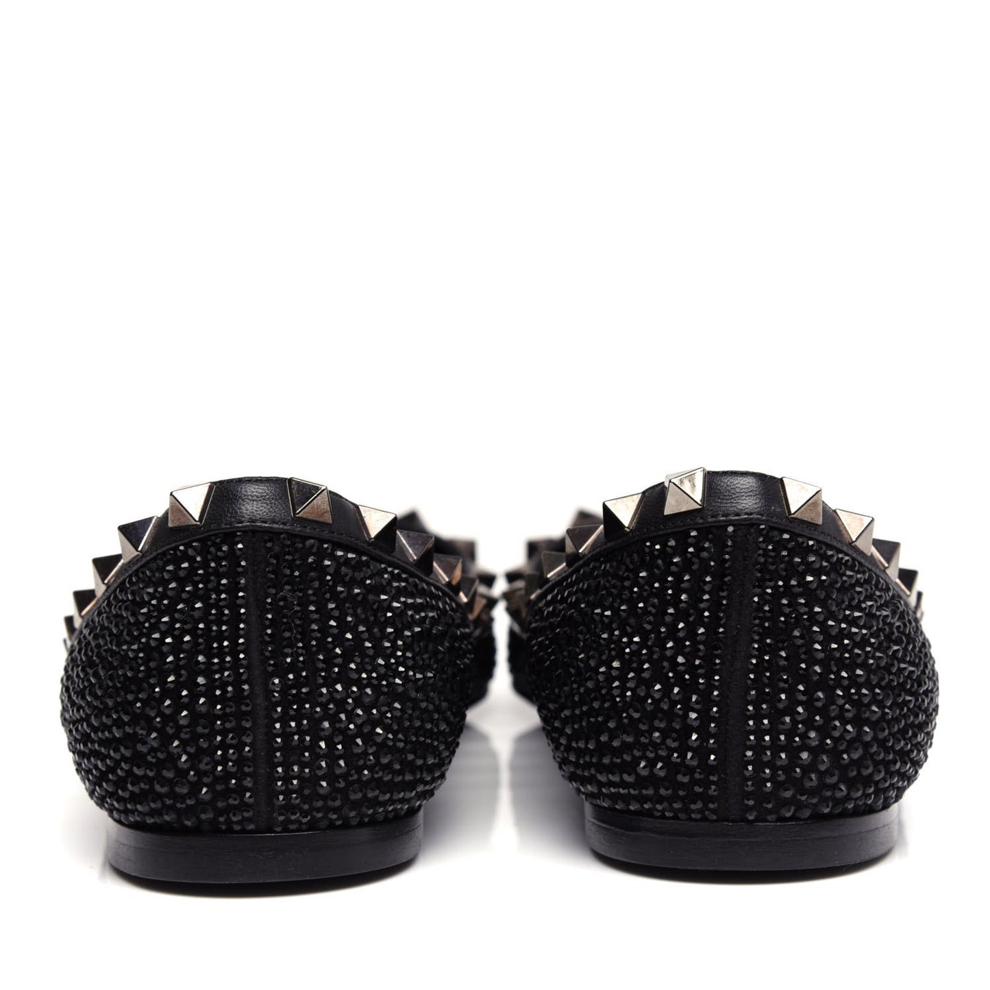 Crystal Rockstud Ballerina Flats 39.5 Black