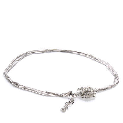 Chanel Chain CC Crystal Camellia Belt Silver 1 of 5