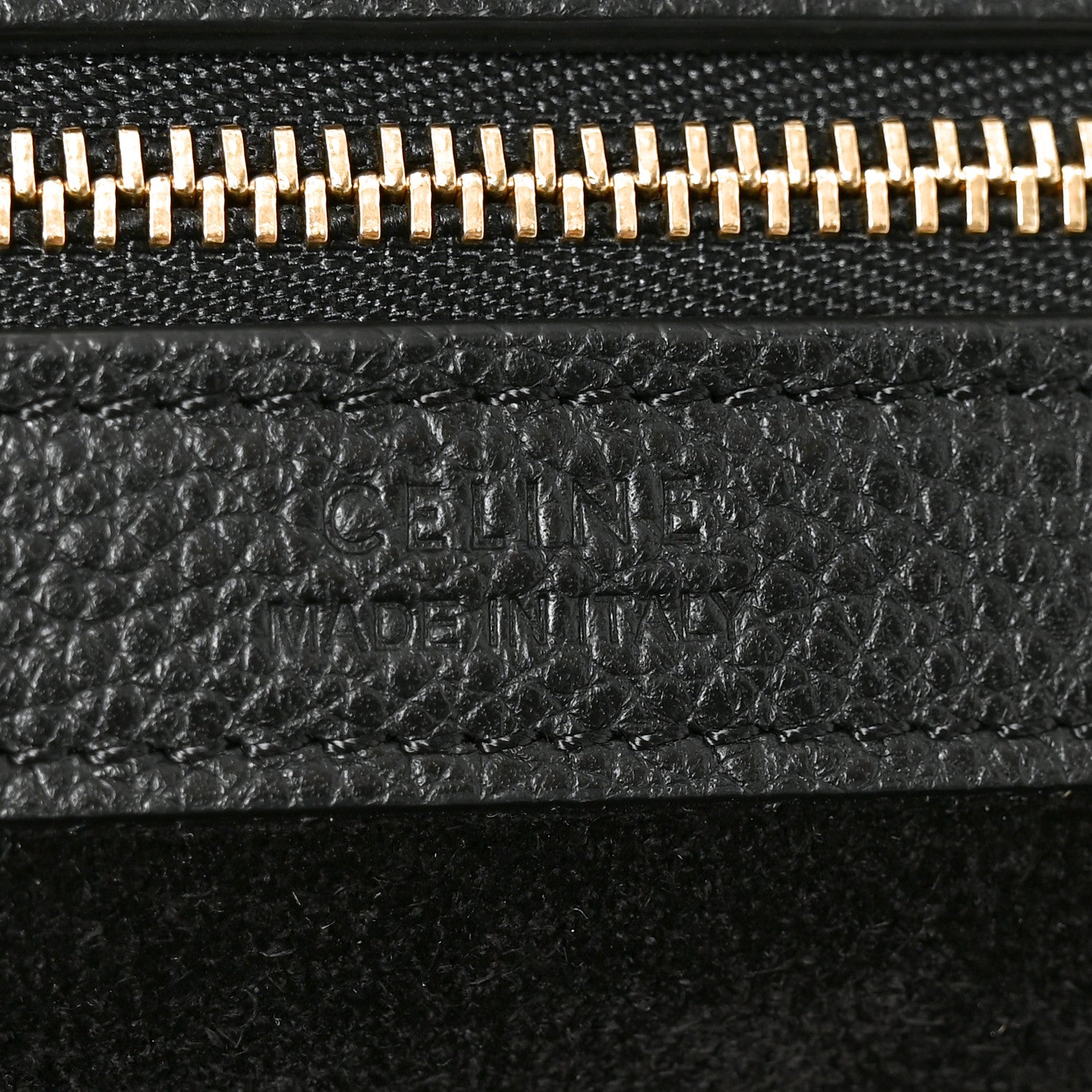 Celine Soft Grained Calfskin Medium Belt Cabas Phantom Black 6 of 9