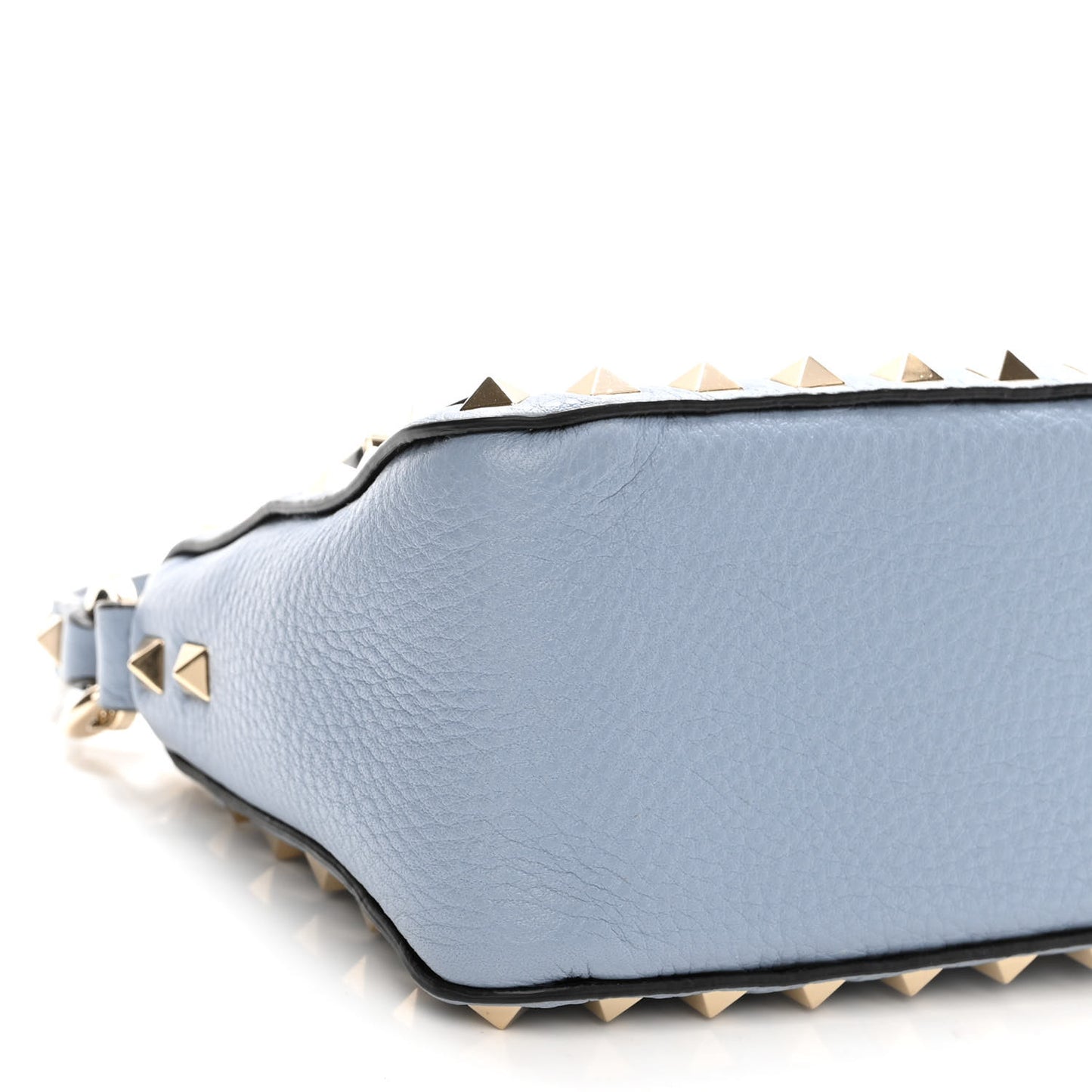 Pebbled Calfskin Small Rockstud Flip Lock Shoulder Bag Niagara