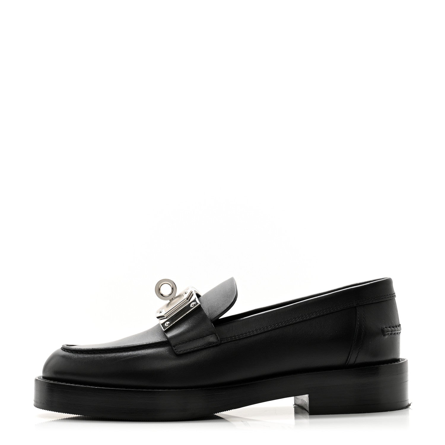 Hermes Calfskin Womens Hot Loafer 35 Black 1 of 12
