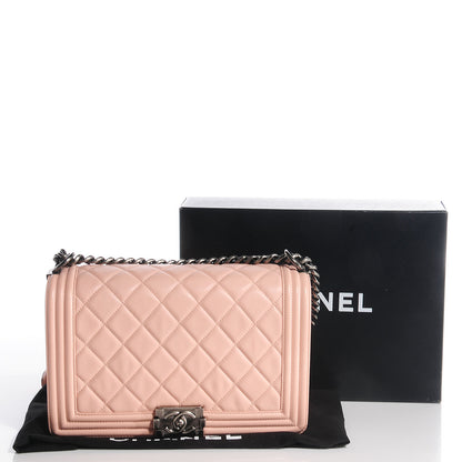 Chanel Calfskin Quilted Large Boy Flap Pink 5 of 8